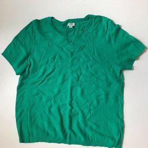 J crew short sleeve sweater emerald teal EUC